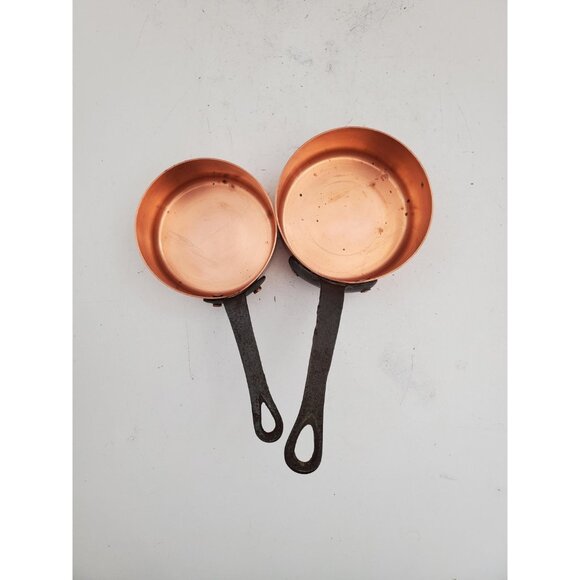 Handmade Copper Pot. Brass Handled Copper Pot- Special Gift - set of tow - Picture 2 of 10